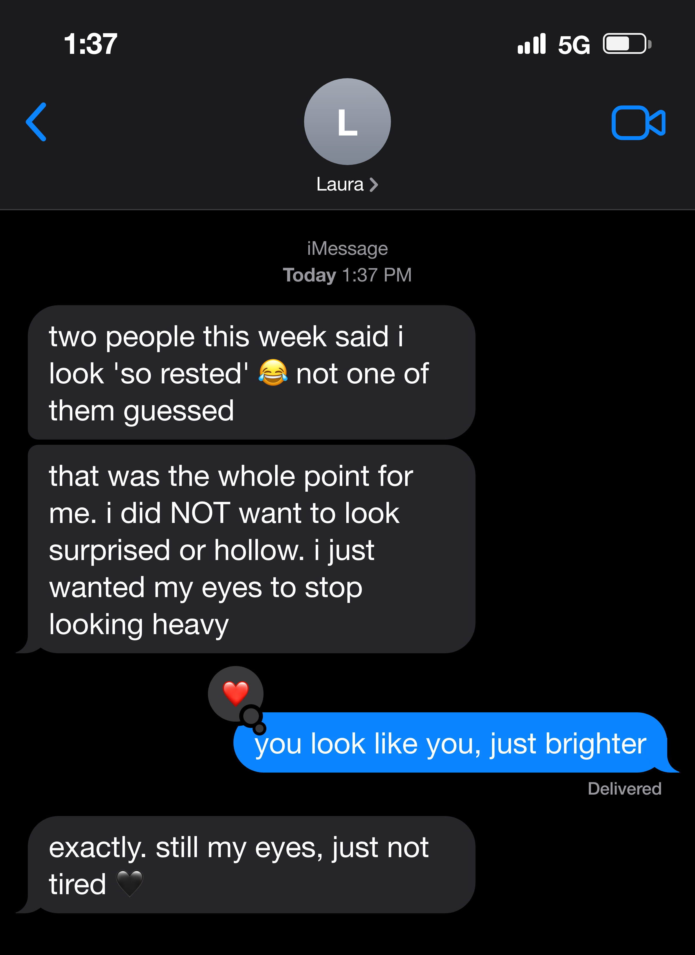 Patient review screenshot (demo)